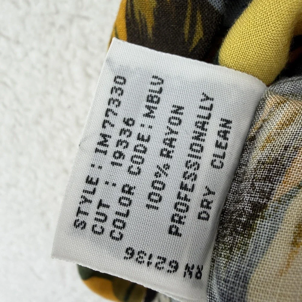 Vintage Guess Georges Marciano Shirt Mens Medium Yellow Hawaiian Aloha Rayon‎